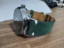 Correa de cuero mate para reloj, correa de cuero Seude 20mm, 21mm, verde oscuro, marrón, suave, hecha a mano, para reloj