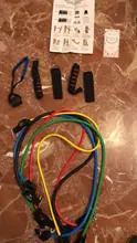 Set de Bandas de Resistencia, gomas bandas elasticas fitness para entrenar con soporte de 100lbs, Kit de Bandas para Entrenar con 5 tubos, 4 Manijas de Hule, Correas para Tobillos, Anclaje para puerta