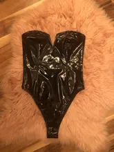 ArtSu sin tirantes de cuero de PU mono mujeres Sexy sin mangas monos, Catsuit delgado fiesta de navidad Club cuerpo Mujer nueva ASJU60562