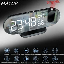 LED Digital Projection Alarm Clock Table Electronic Alarm Clock with Projection FM Radio Time Projector Bedroom Bedside Clock#12
LED Digital Projection Alarm Clock Table Electronic Alarm Clock with Projection FM Radio Time Projector Bedroom Bedside Clock#12