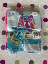 Anillos de piscina para bebé, asiento flotador inflable bonito, Círculo de natación con doble Mango para bebé, piscina tina de baño