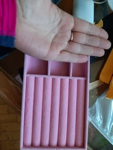 Mordoa-organizador de pendientes de ante y terciopelo rosa, soporte para presentación de joyería, estante, plato de muestra, caja de joyería de moda