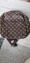 Mochila con estampado clásico para mujer, bolso de diseñador de cuero PU con borla, lujoso, Vintage, de alta calidad, 2020
