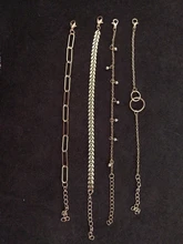 5 unids/set Punk de cristal de oro pulsera cadena gruesa mujer Bohemia geométrico cadena OT hebilla pulsera conjunto de joyas de niña de fiesta regalo