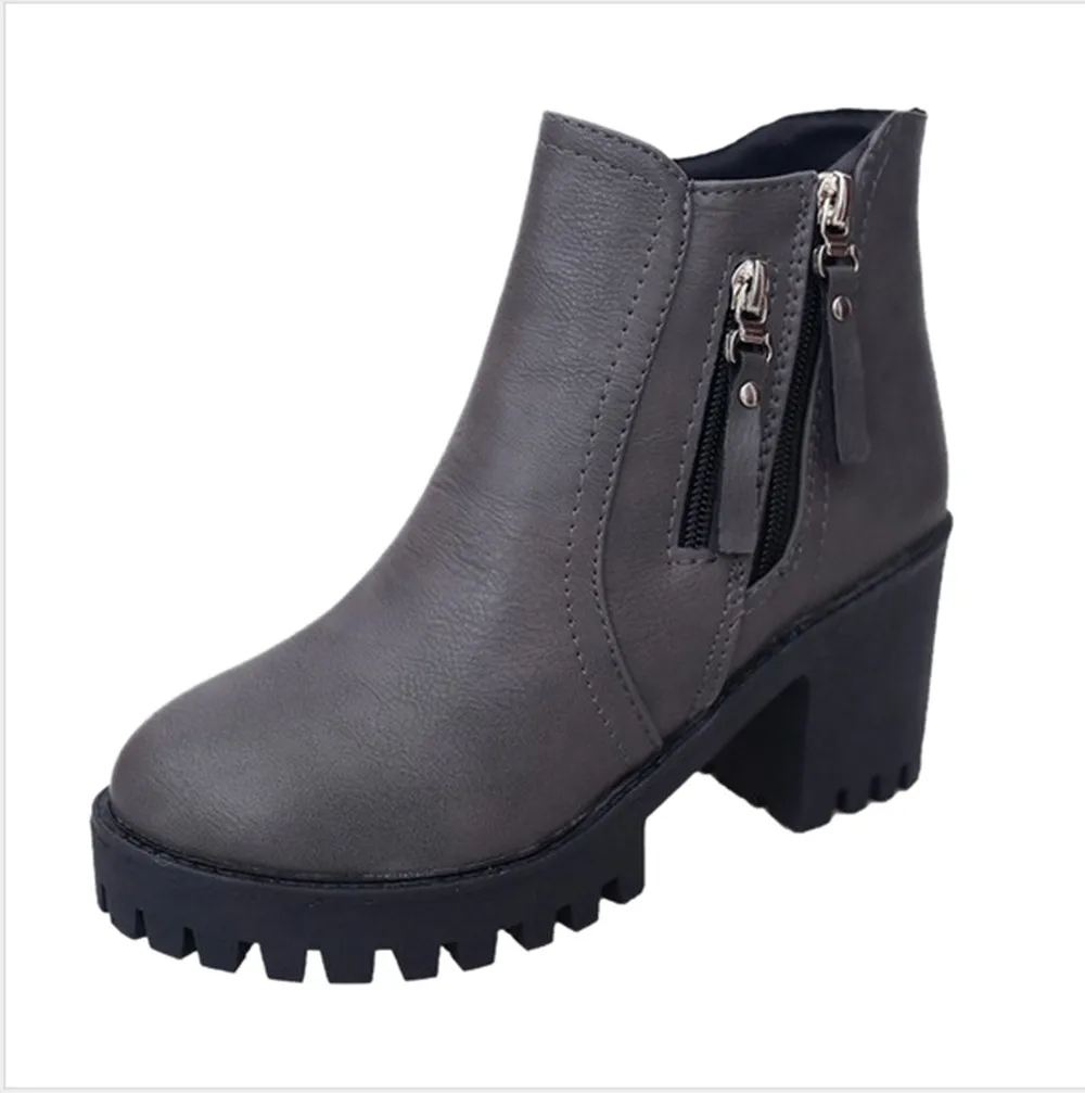 Women's High Heel Solid Artificial Leather Round head Boots with 2.5 cm Waterproof Suitable for Autumn and Winter Drop Shipping
Women's High Heel Solid Artificial Leather Round head Boots with 2.5 cm Waterproof Suitable for Autumn and Winter Drop Shipping