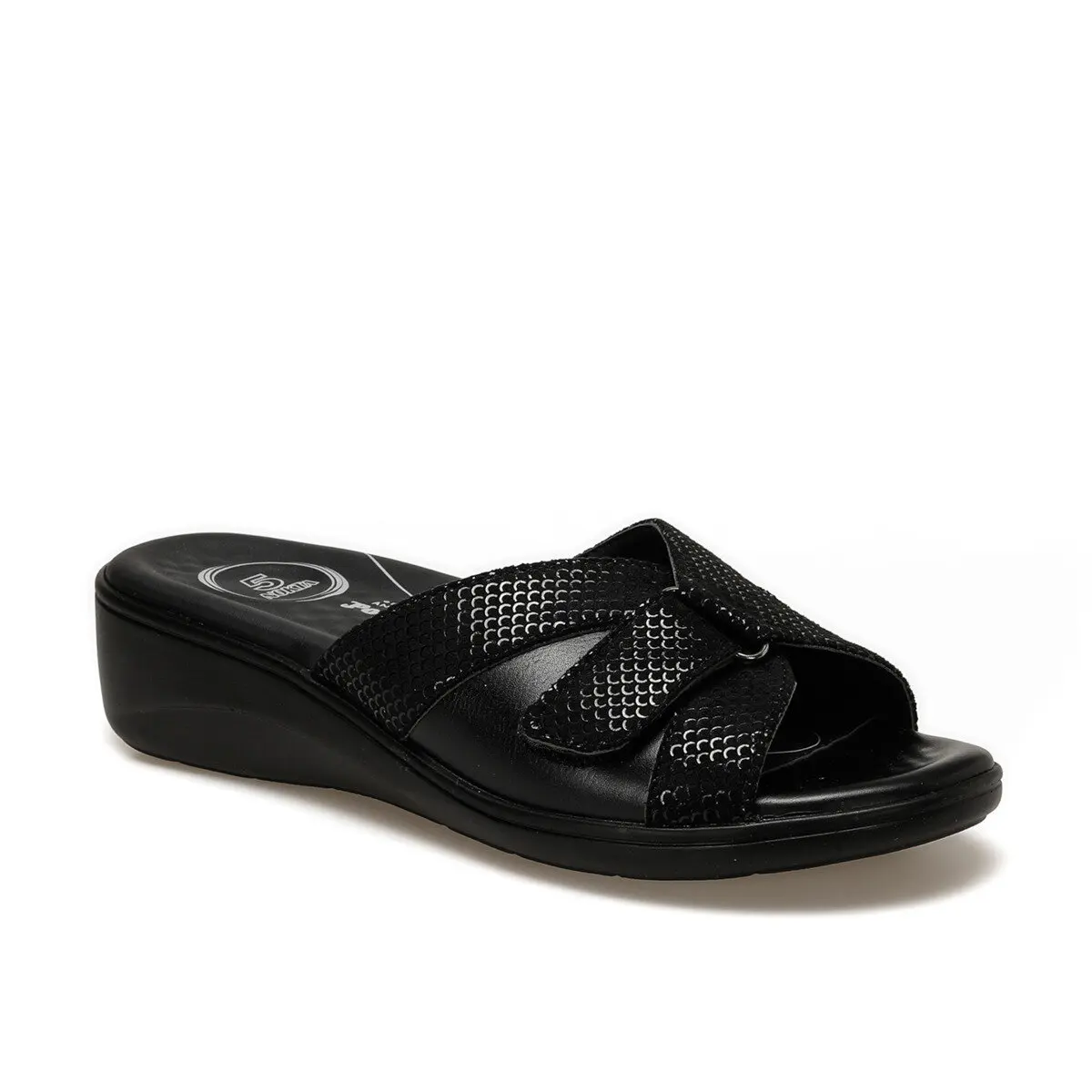FLO 92. 4 M0006.Z Black Female Slippers Polaris 5 Point 
FLO 92. 4 M0006.Z Black Female Slippers Polaris 5 Point