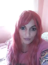 LOUIS FERRE largo degradado rojo rosado pelucas sintéticas azul púrpura Cosplay peluca con Bnags para las mujeres negras resistente al calor de fibra