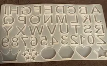 Ornament Keychain Silica-Gel Resin Mould Alphabet Number-Molds Casting-Tools Epoxy DIY