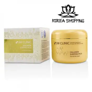 Увлажняющая ночная маска для лица с коллагеном 3W Clinic Collagen Sleeping Pack 
Увлажняющая ночная маска для лица с коллагеном 3W Clinic Collagen Sleeping Pack