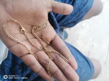 Figaro-eslabón de collar de acero inoxidable para hombre y mujer, Color dorado, joyería de cadenas, regalos de Navidad de lujo