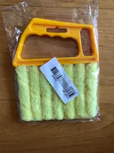 Cepillo de limpieza de ventanas, limpiador de polvo de aire acondicionado con cuchilla veneciana lavable, útil, microfibra, 40P