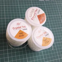 1 rollo/lote Diy cuentas de cristal cordón elástico línea elástica redonda diámetro 0,5mm-1,5mm para la fabricación de joyas Hilo de hilo al por mayor