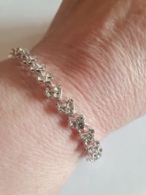 Pulsera de oro rosa de Color plateado para mujer, colgante de corazón de cristal, pulsera de mujer, joyería fina de Boda nupcial, regalo