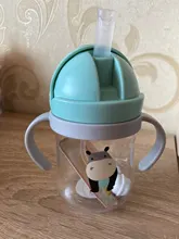 Botella de alimentación de bebé de 250ML, vaso de silicona a prueba de fugas para niños, vasos de paja con dibujos animados, recipientes con mango