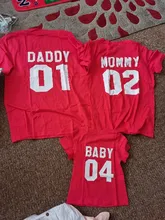 Ropa a juego para la familia, Camiseta de algodón con aspecto familiar, camisetas con estampado de letras divertidas de papá mamá chico y bebé, Tops con números para verano