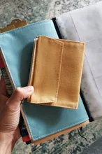 Bolsa de lona con cremallera para cuaderno, accesorio de cuero con bolsillo, organizador Regular para pasaporte, carpeta de archivos, papelería