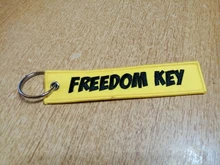 Car Keychain Key-Ring Freedom Embroidery Aviation Llavero Motorcycle Yellow Gifts OEM