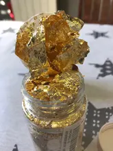 Molde artístico de resina epoxi para decoración, hoja de oro brillante de lujo, rellenos de lámina dorada, materiales dorados, joyas de decoración, herramienta de fabricación