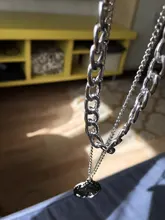 Collar Vintage multicapa con forma de moneda para mujer, Gargantilla, Color dorado y plateado, retrato de moda, cadena gruesa, joyería