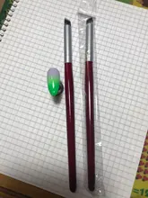 2 unids/set arte de uñas cepillo Uv Gel de dibujo y pintura manicura pluma herramientas Diy accesorio pigmento de pluma de pintura uña