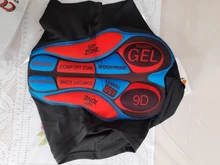 KUWOMAX-Camiseta de ciclismo para hombre, pantalones cortos de ciclismo de montaña con almohadilla de Gel 5D, a prueba de golpes, ropa interior de Gel 9D