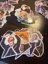 Pegatinas Kpop para ordenador portátil, equipaje, Maleta de motocicleta, monopatín, teléfono, PVC, 50 Uds.