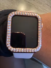 Las señoras de las mujeres para Apple Watch serie SE 6 5 4 3 PC de la cubierta Protector con punta de diamante parachoques para iWatch 40mm 44mm, 42mm, 38mm Accesorios
