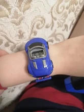 Reloj electrónico de coche de dibujos animados para niños, cronógrafo con forma de coche, regalo de Navidad