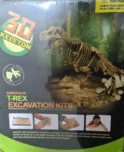 Kit de excavación de fósil de dinosaurio para niños, juguete de arqueología educativa, exquisito juego jurásico, figura de acción, esqueleto, modelo regalo