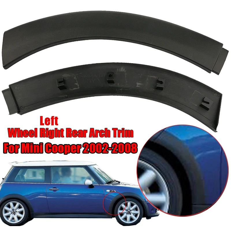 1 Pair Car Wheel Rear Left/Right Side Upper Fender Arch Cover Trim For MINI COOPER Black Round Rear Arch Trim 51131505864
1 Pair Car Wheel Rear Left/Right Side Upper Fender Arch Cover Trim For MINI COOPER Black Round Rear Arch Trim 51131505864