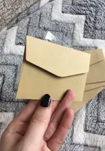 (10 unids/lote) sobres de papel Kraft clásico de 7*10cm, Mini sobres de tarjeta de felicitación, tarjeta de membresía