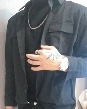 Camisas blancas de manga larga para hombre, camisa negra informal con bolsillos de pecho, 100% algodón, moda coreana, novedad de otoño