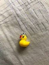 10 uds. De animales de la familia, pequeños abalorios de resina de pato amarillo, colgante de Animal, pendiente artesanal, joyería de moda