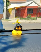 Decoración de pato amarillo pequeño para bicicleta de montaña, embellecedor de bicicleta de carretera con tira de luz fija, casco de manillar de motocicleta, viento roto