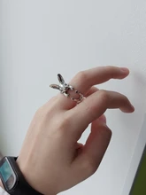 Ajustable QIAMNI Vintage Hippie Chic conejo hecho a mano conejo Animal nudillos anillos para las mujeres dije para chicas regalo de joyería de moda