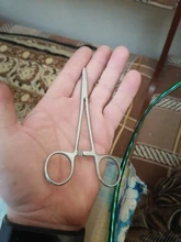 Abrazadera para aguja de sutura, pinzas de Porta agujas para ganado, granja de animales, instrumentos veterinarios, herramientas de granja de 12 CM