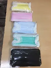 Mascarilla Facial desechable de 3 capas para adultos, Anti-polvo máscara Facial, Anti-Niebla, no tejida, mixta, 9 colores, 10/50/100 Uds.