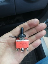 Miniature Switch-Cap Toggle-Switches Waterproof 15A/250V E-TEN1322 1PCS Orange On-Off-On