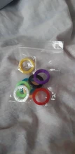 OPPOHERE 8 uds/16 Uds Color mezclado de goma hueca cubiertas para llave multicolor redondo de silicona suave llaves cerraduras tapa elástica Topper llavero