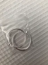 Pendientes de aro grandes y lisos para mujer, aretes de Plata de Ley 925, pendientes de bucle redondos simples para fiesta, joyería