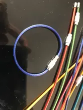 Llavero EDC colorido de acero inoxidable, herramientas para exteriores, herramientas, Cable, cuerda, tornillo de bloqueo, 10 Uds.