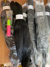 Yaki-Extensión de cabello trenzado, cabello sintético Afro ombré, trenzas largas rectas Jumbo