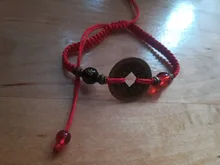 Budista de 6 palabras, moneda antigua, Kabbalah, pulseras de hilo rojo, protección de la suerte, R7RF