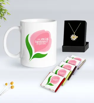 Personalized Best Teacher White Mug Chocolate and Is Daisy Necklace Gift Seti-14
Personalized Best Teacher White Mug Chocolate and Is Daisy Necklace Gift Seti-14