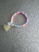 Tobillera Bohemian con borlas Multicolor para mujer, joyería con cuentas acrílicas, cadena elástica para tobillo, cadena para pierna