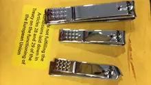 Cortauñas de acero inoxidable, cortador, cuchilla recortadora, herramientas de manicura pedicura, profesional, dedos del pie, Juego de 2 cortadoras estilo
