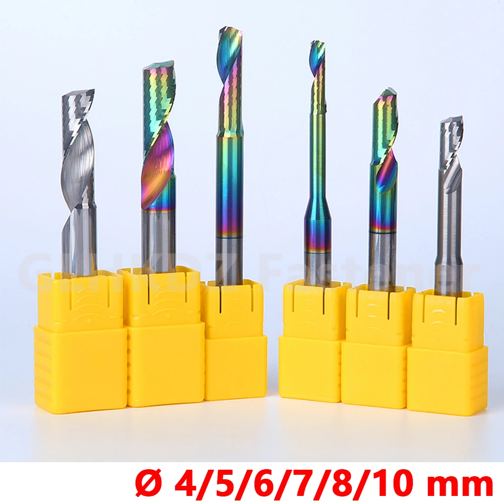 Ø 4mm to 10mm Solid Carbide Single Flute Spiral End Mill Router Bit Slot Drill Cutter for Milling Aluminium Alloy Profile CNC
Ø 4mm to 10mm Solid Carbide Single Flute Spiral End Mill Router Bit Slot Drill Cutter for Milling Aluminium Alloy Profile CNC