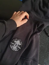 Embroidered Patches Badge UFO Applique Biker Iron-On-Sew Space Motorcycle Cheap Skull