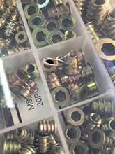 Insertos roscados tuercas, inserto de madera surtido Kit de herramientas, M4/M5/M6/M8 tornillo de muebles insertos perno sujetador (165 uds)