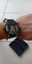 CURREN-Reloj deportivo para hombre, pulsera de cuero, deportivos, de piel militar, esfera de segundos/minutos, masculino